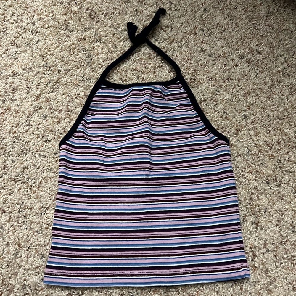 Brandy Melville Stripe Halter Top